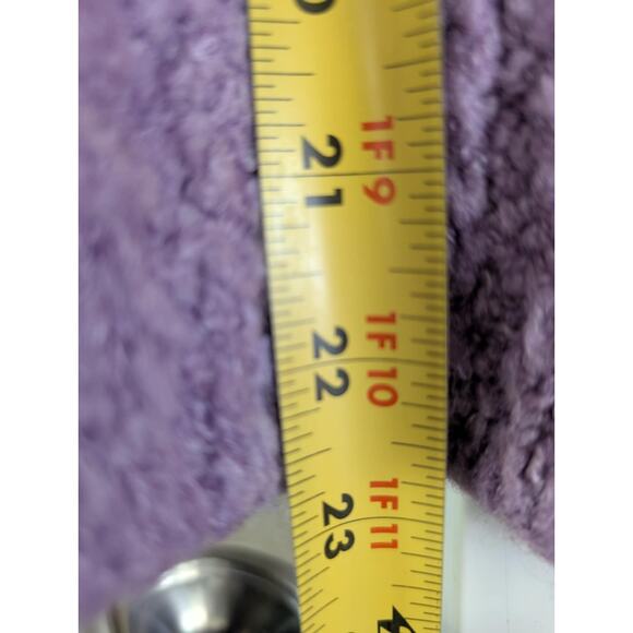 TALBOTS Cardigan Sweater Jacket Knit Wool Super Soft Purple Size L - Picture 5 of 5